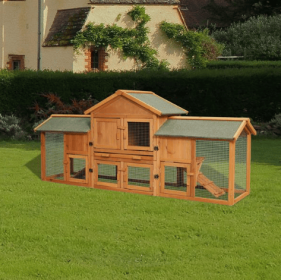79.5-inch Oversized Rabbit Cage (Option: Wood)
