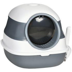 Cat Litter Box (Option: White and gray)